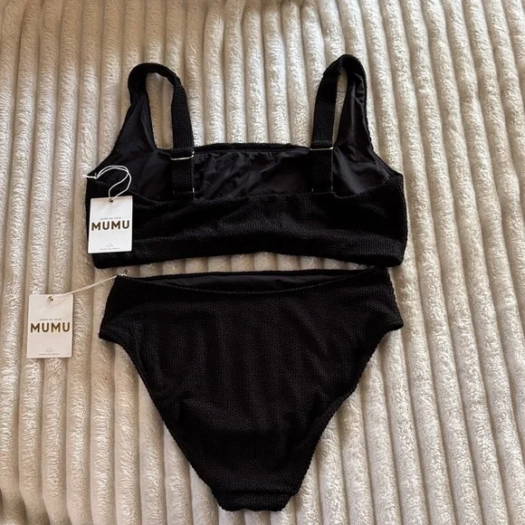 Show Me Your MuMu Hot tub top XXL & Sail bottom XL, black scrunch